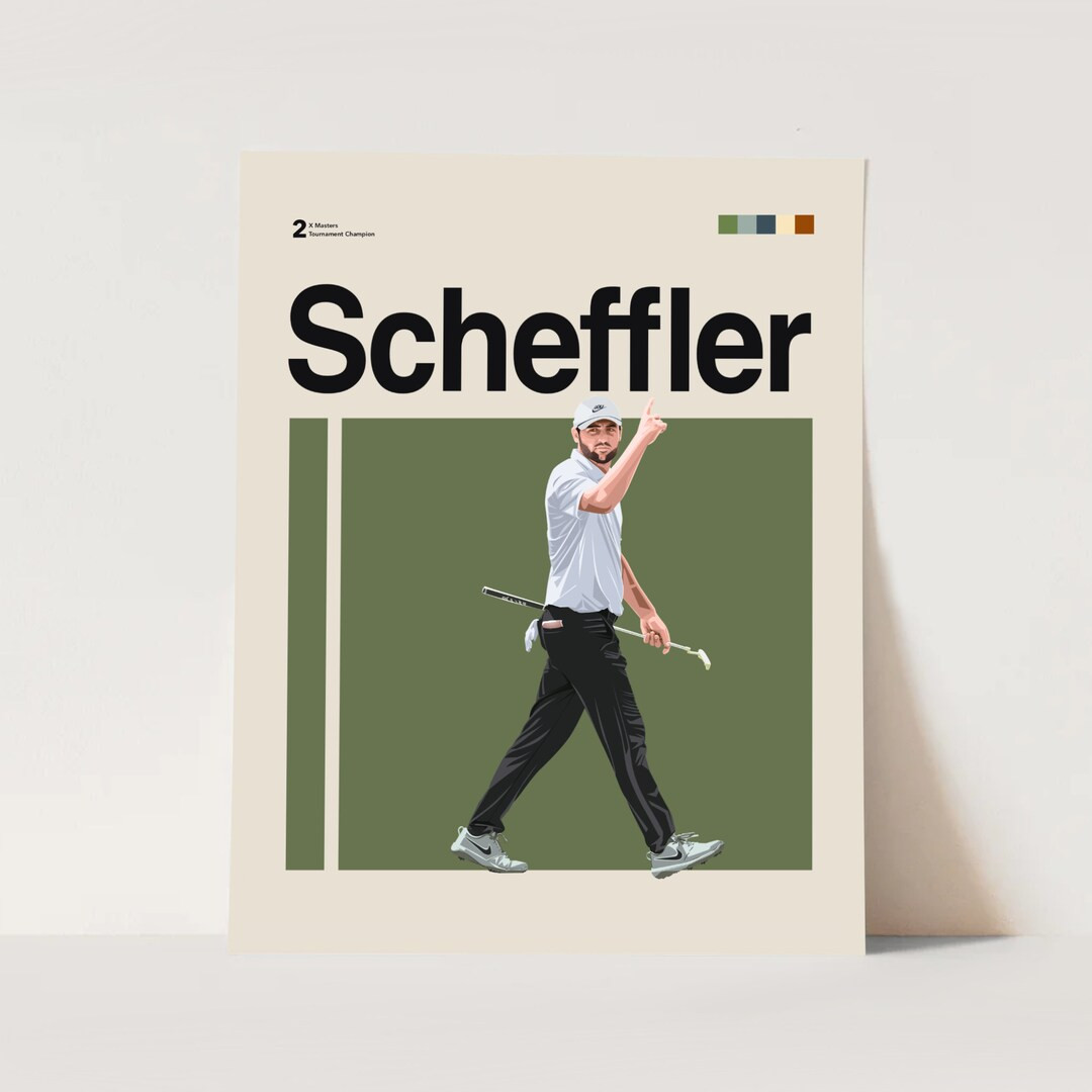 Scottie Scheffler Poster, 11x14 Minimalist, Helvetica Mid-century Modern, Golf Fans, Golf Gift, G... | Etsy (US)