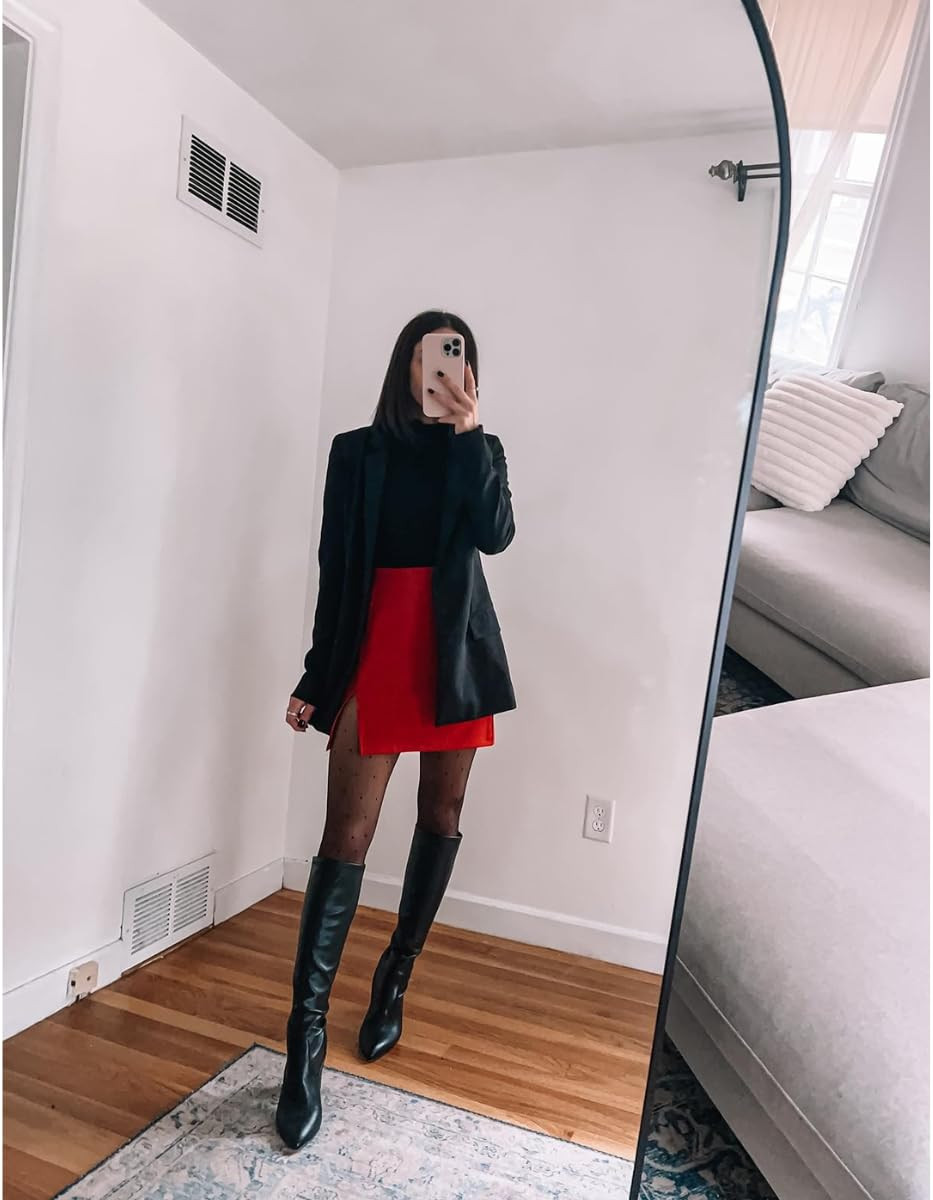 Holiday outfit- Skirt wearing XS, tights wearing S, top wearing XS, Blazer wearing XXS (runs big size down), boots true to size. 
 

 #LTKHoliday #LTKPetite