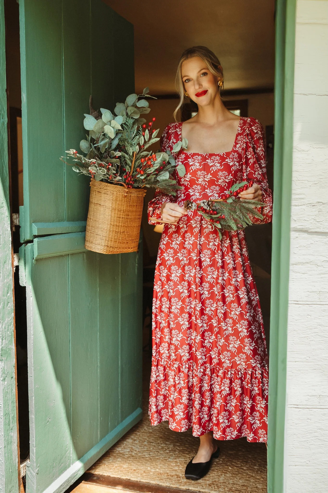 The Natalie Dress - Ribbon Bouquet Red | Smith and Quinn