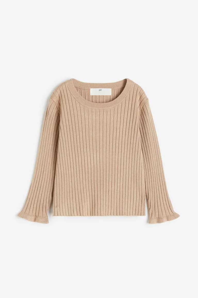 Rib-knit Sweater - White/striped - Kids | H&M US | H&M (US + CA)