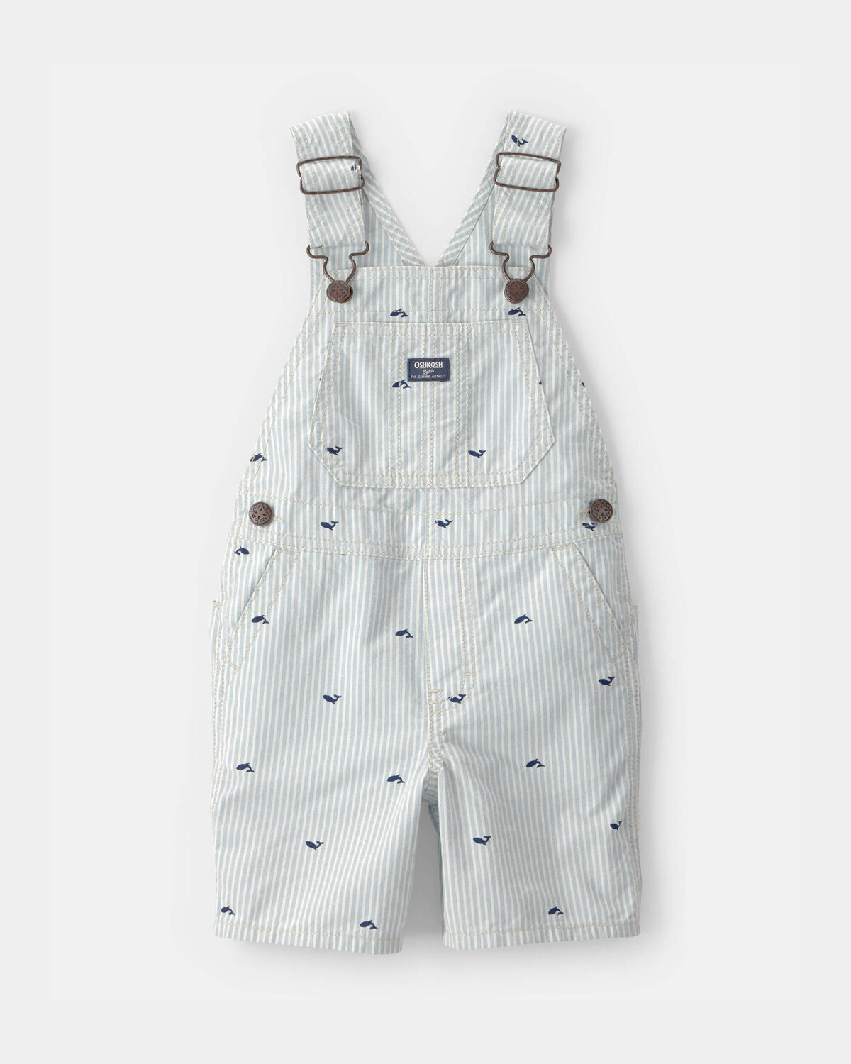 Toddler Boy Whale Striped Shortall - Green/White - OshKosh B'gosh | Carter's | Carter's Inc