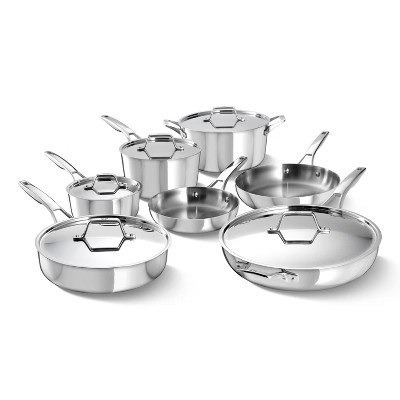 Calphalon 12pc Premier Stainless Steel Cookware Set | Target