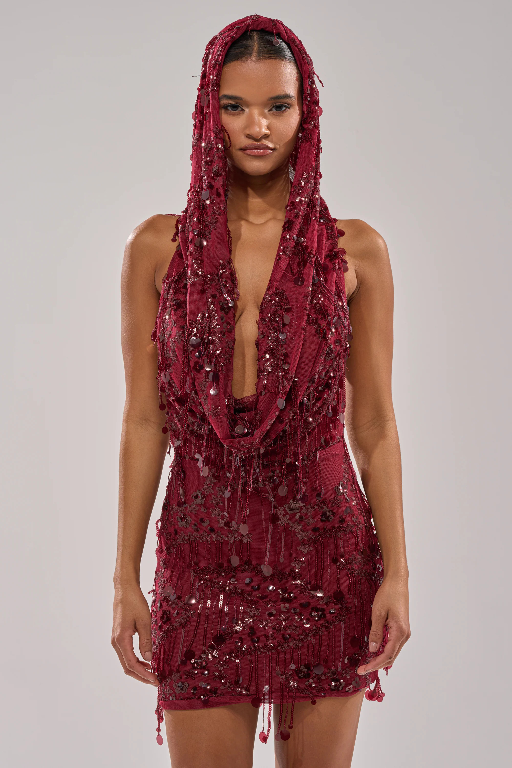 MOOD FOR THE NIGHT SEQUIN MINI DRESS | AKIRA