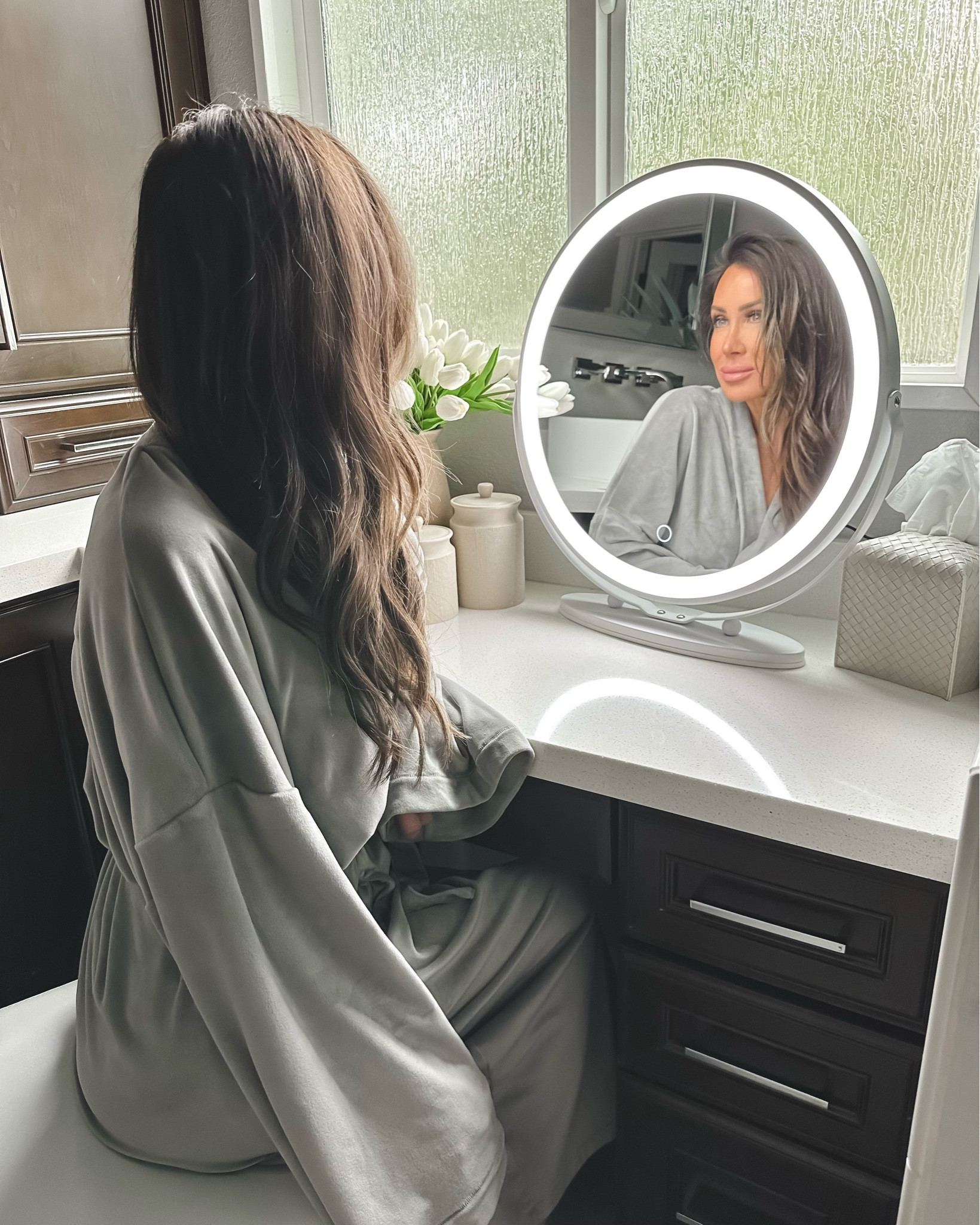 The prettiest light up vanity mirror, 3 lighting modes, adjustable brightness and large in size! Amazingly priced under $70 ..on sale today!
Amazon must haves 
Follow me for more Amazon home and fashion finds 
#liveloveblank #ltkover40 

#LTKbeauty #LTKU #LTKstyletip