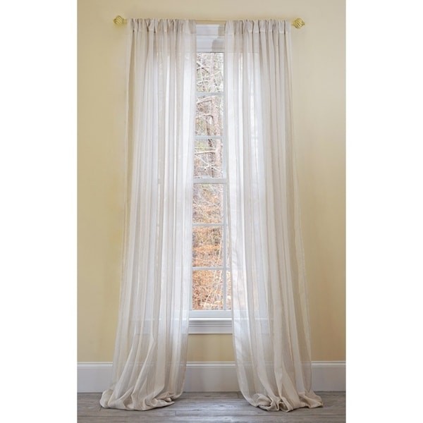 Manor Luxe Mannheim Linen Look Sheer 84 Inch Rod Pocket Curtain Panel | Bed Bath & Beyond
