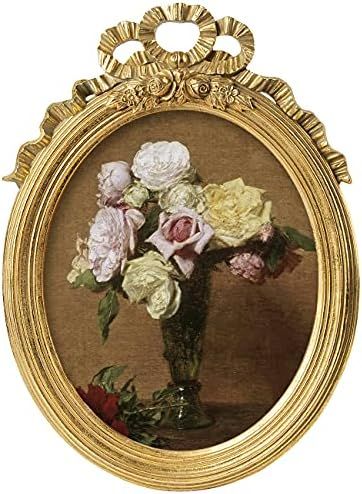 Amazon.com - ASOWIN 11x14 Antique Picture Frames,Oval Frame with Heart Flower Finish for 11 x 14 ... | Amazon (US)