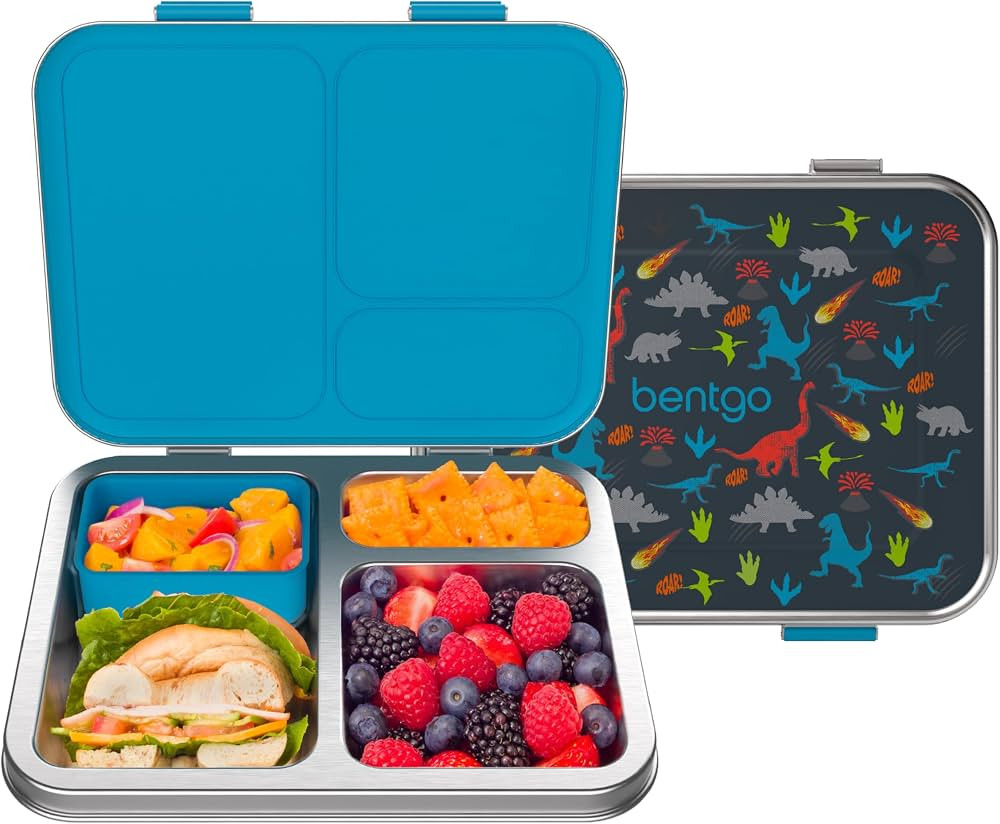 Bentgo\u00ae Stainless Steel Kids Prints Leakproof Lunch Box - New Improved Bento Style 2022 with... | Amazon (CA)