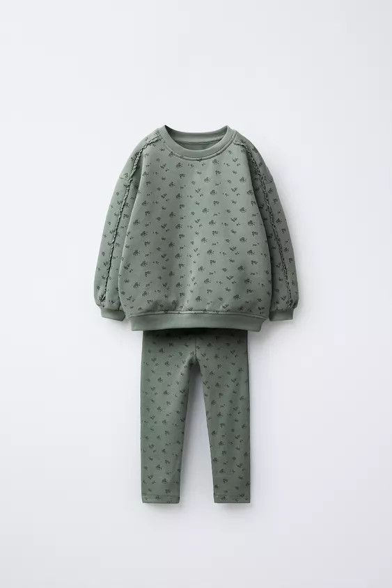 FLORAL SWEATSHIRT AND LEGGINGS SET | Zara US