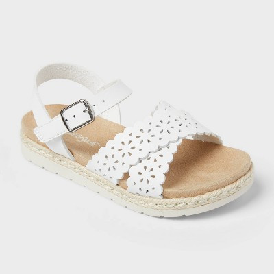 Toddler Brenner Footbed Sandals - Cat & Jack™ White 9T | Target