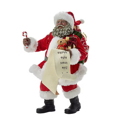 Kurt Adler 10.5" FabrichÃ© African American Santa, One Size, Multiple Colors | JCPenney