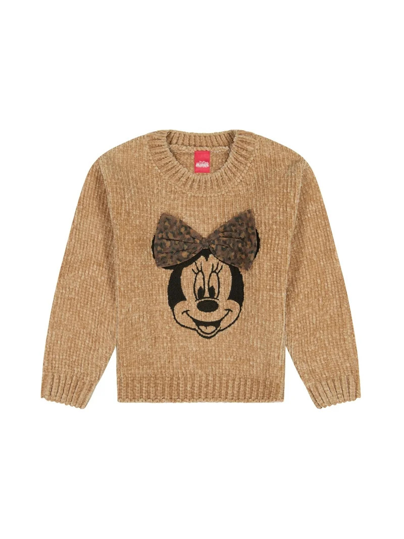 Minnie Mouse Toddler Girls Chenille Sweater, Sizes 12 Months - 5T | Walmart (US)