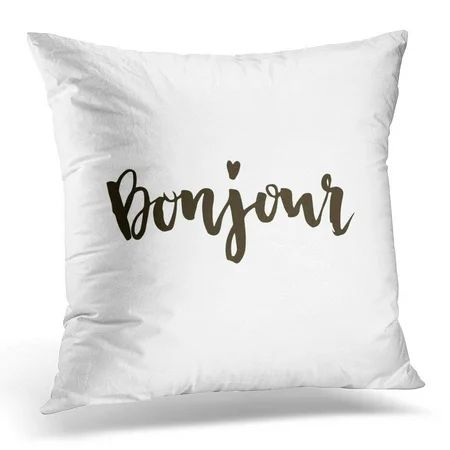 ECCOT Black Brush Bonjour French Word Meaning Hello Good Morning Unique Lettering Designs Bags Ads C | Walmart (US)