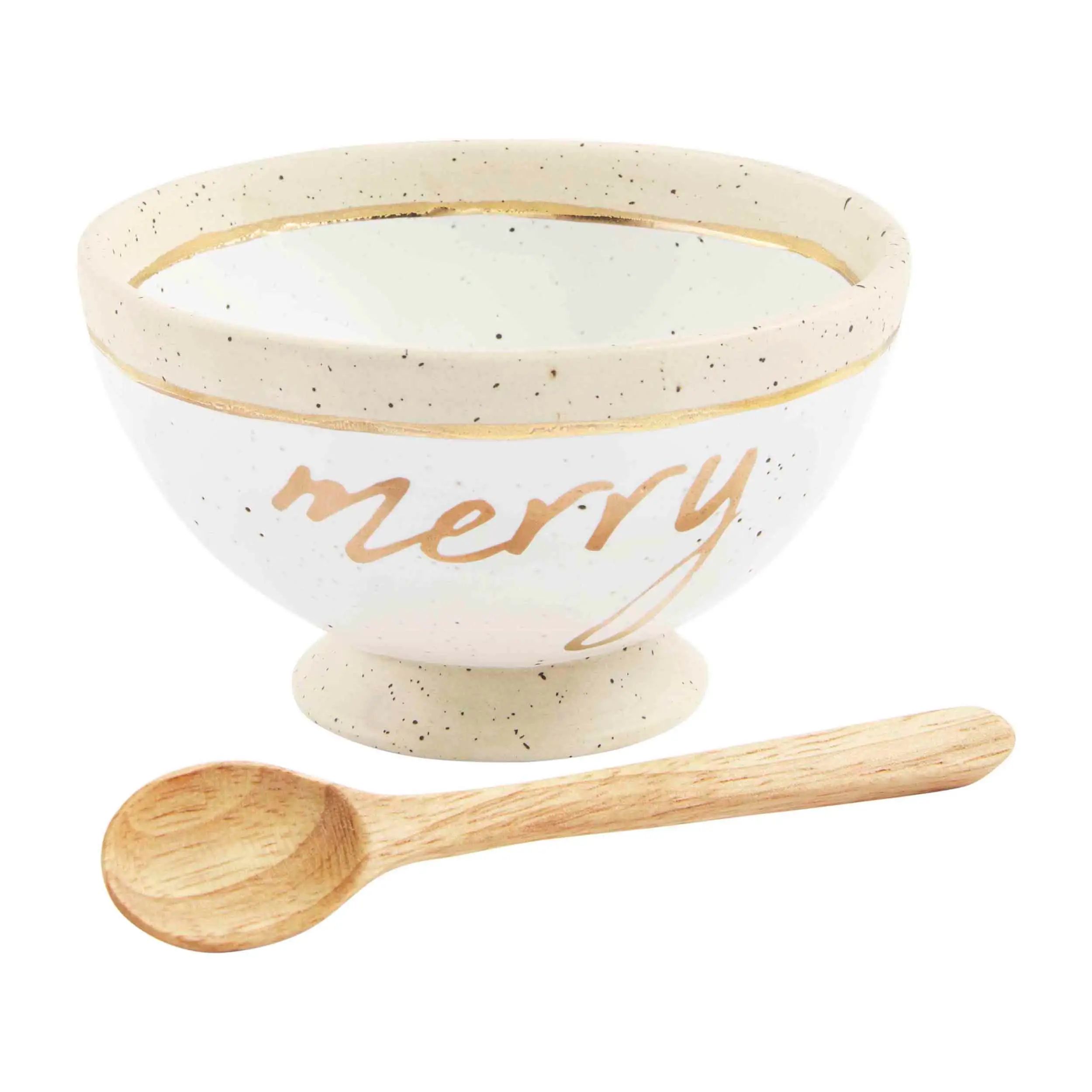 Gold merry dip bowl set | Mud Pie (US)