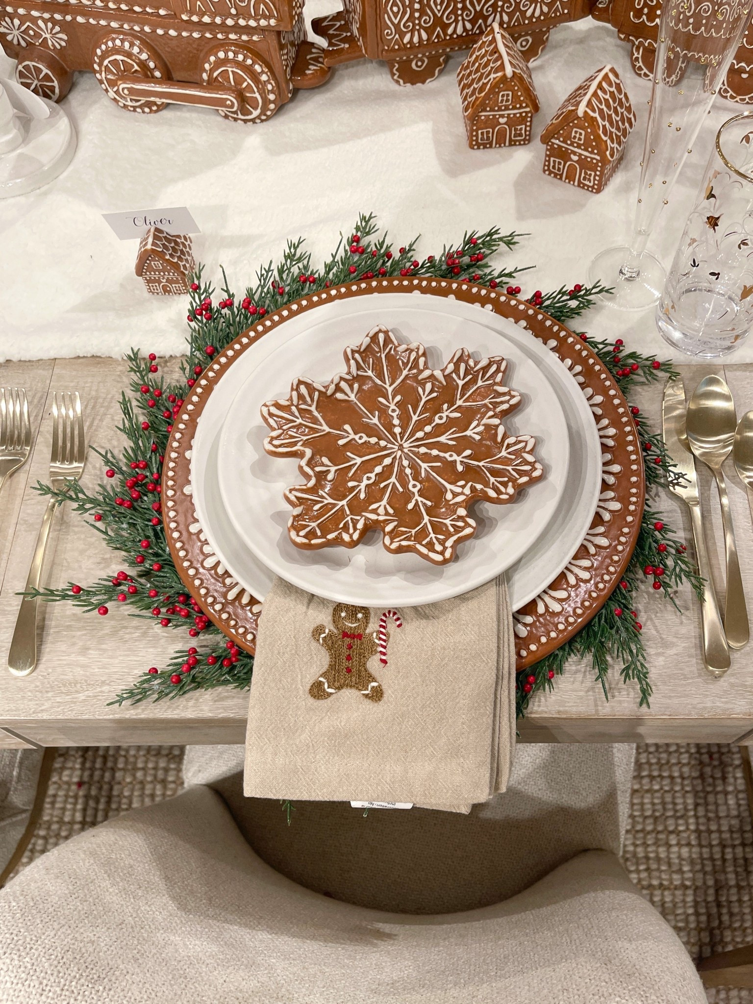 Loving this charming gingerbread tablescape featuring the Gingerbread Snowflake Stoneware Appetizer Plates from Pottery Barn! ❄️🍪 The whole collection is so fun and festive — it’s currently on sale! A sweet way to add whimsy to your holiday hosting. 🎄 Linked more pieces from the collection to help you recreate a cozy Christmas look. 🍽️😍🤎  #TablescapeTuesday #GingerbreadDecor #HolidayHomeDecor

#LTKHoliday #LTKSaleAlert #LTKHome