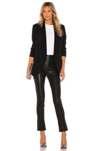Amanda Uprichard Shawl Collar Blazer in Black from Revolve.com | Revolve Clothing (Global)