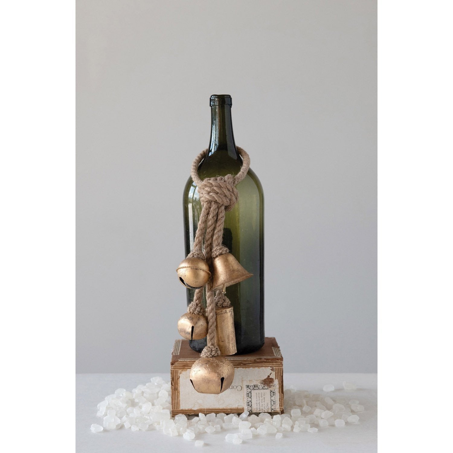 Metal Bells with Gold Finish on Jute Hanger | Burke Decor