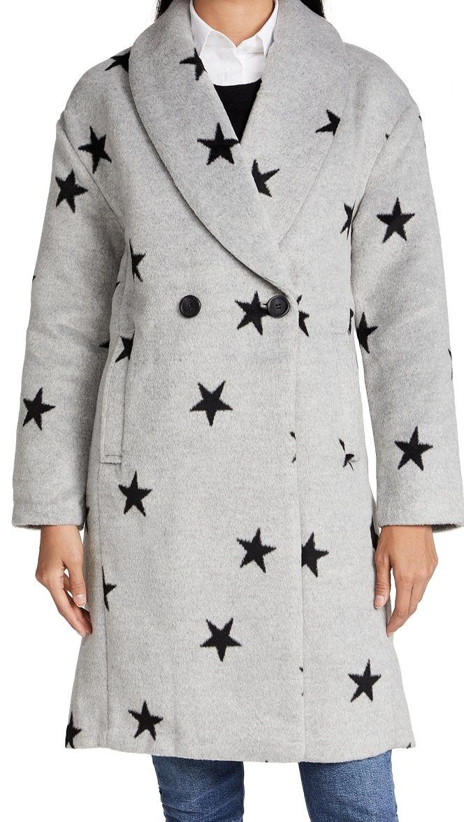 Star Print Cocoon Coat | Shopbop