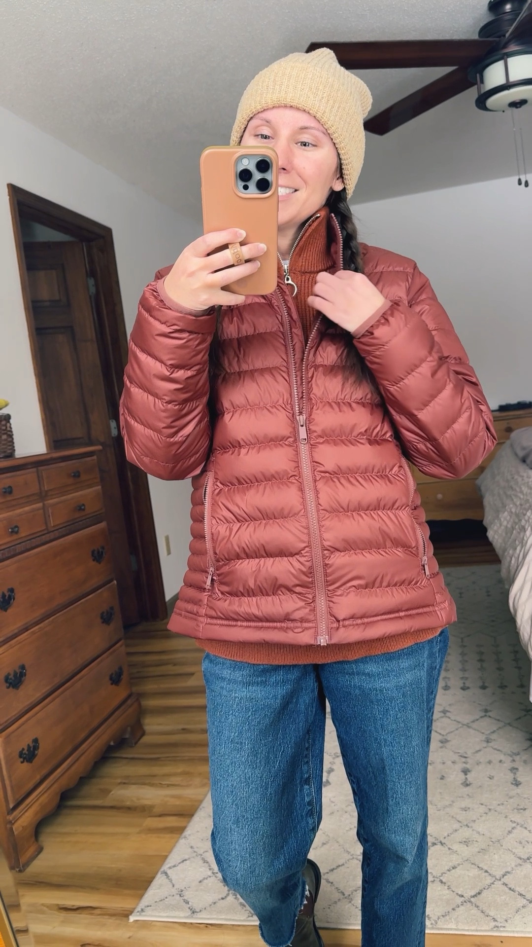 Size small in my puffer jacket (also linked the hooded version)  Small in my tee, xs in my 1/4 zip sweater (caramel color), 0 petite in my jeans, and 6 in my blundstone boots. 


#LTKPetite #LTKootd #LTKgrwm