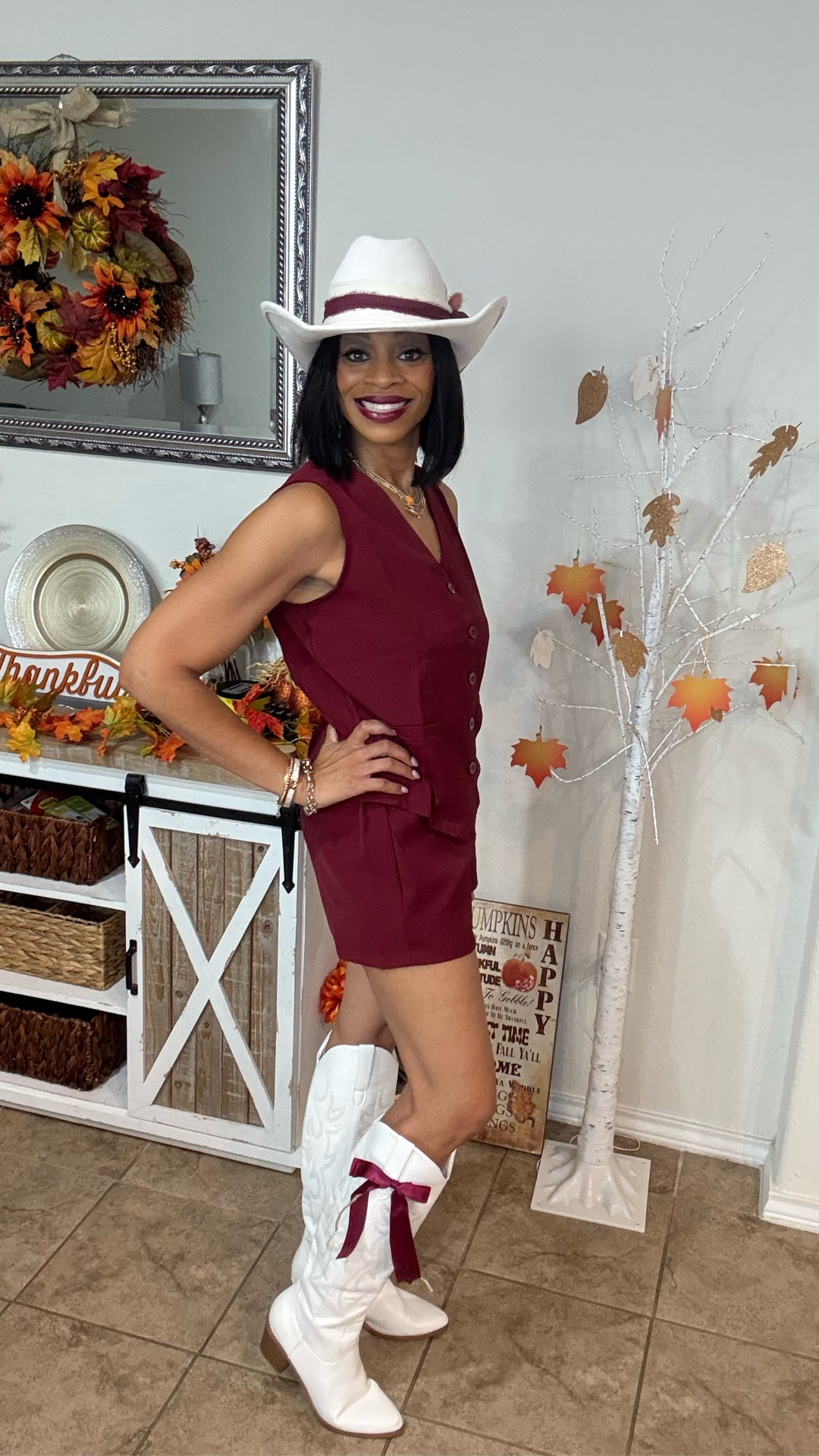 Elevating my game day look with this chic 2-piece vest set from Amazon 🤎🤠 Wearing a size small for reference—true to size! Perfect for showing off school spirit—I paired it with my cowboy hat and western boots to highlight Texas State’s colors. A little southern flair to cheer on the Bobcats 🏈✨

✨ Tap to shop my full game day look on LTK!

#LTKFinds #LTKStyle #LTKFall #LTKGameDay #GameDayOOTD #TexasState #BobcatNation #CollegeGameDayStyle #GameDayReady #WesternStyle #SouthernStyle #OOTDInspo #AmazonFashion #AffordableStyle #WesternBoots #CowboyHatStyle #GameDayVibes


#LTKStyleTip #LTKSeasonal #LTKFindsUnder50