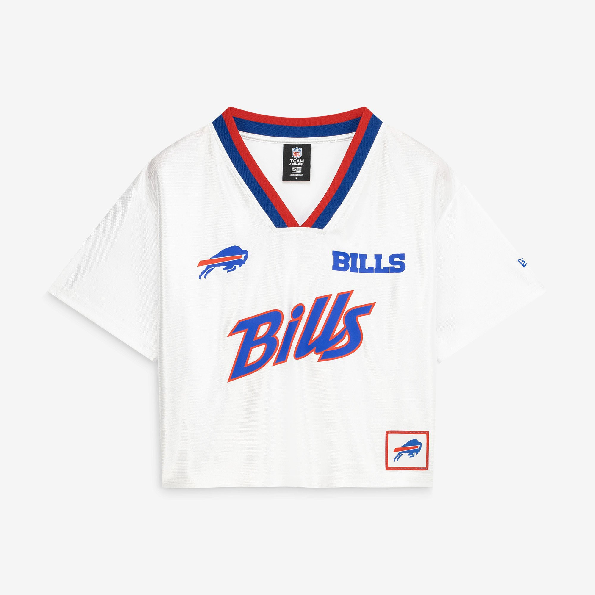 Women's New Era White Buffalo Bills Sport Classics Boxy Cropped Fashion Jersey | Fanatics