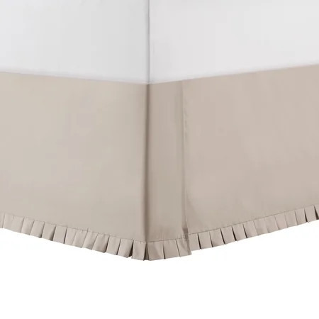 My Texas House Taupe Box Pleat Bedskirt Cotton Bed Skirt, Twin | Walmart (US)