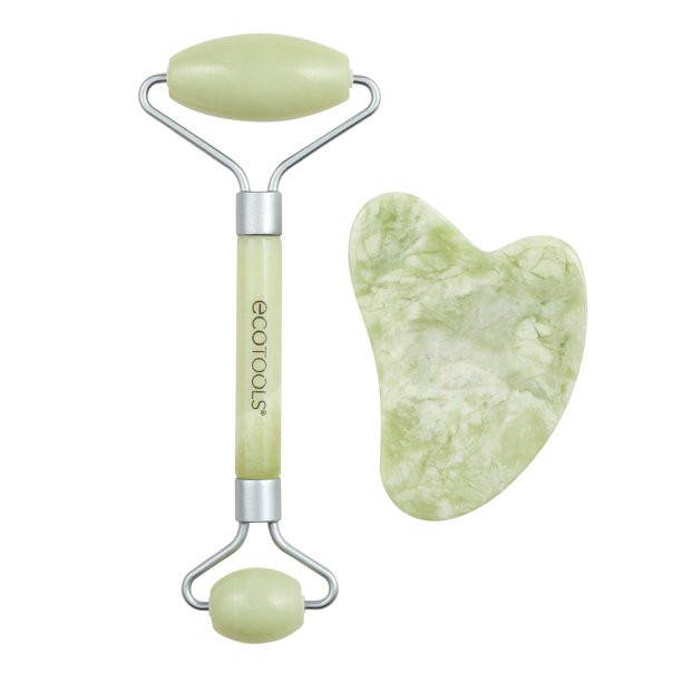 EcoTools Facial Skincare Jade Roller and Gua Sha Stone Mini Kit, 100% Jade, 2 Pack - Walmart.com | Walmart (US)