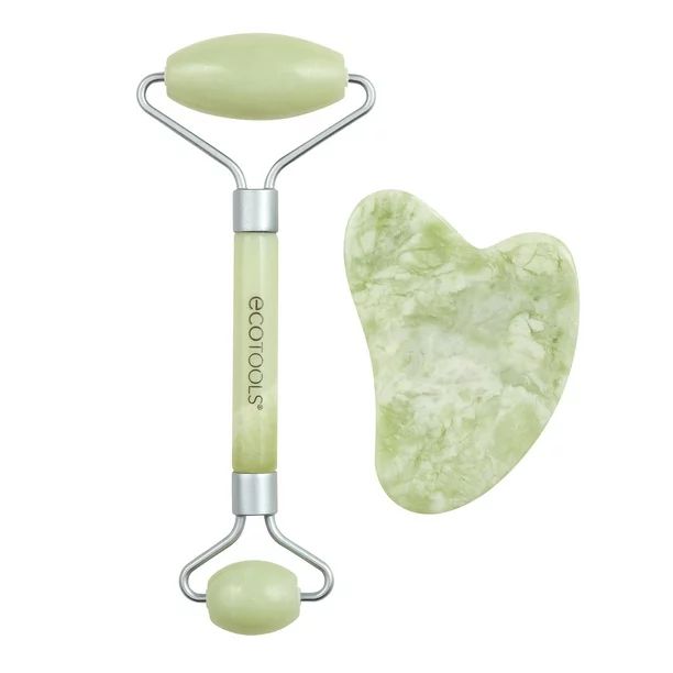 EcoTools Facial Skincare Jade Roller and Gua Sha Stone Mini Kit, 100% Jade, 2 Pack - Walmart.com | Walmart (US)