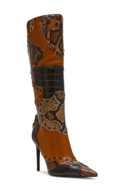 Steve Madden Revive Knee High Boot in Cognac Multi at Nordstrom, Size 10 | Nordstrom