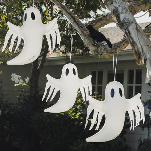 FUNBOY Hanging Ghost Halloween Decorations, Outdoor Décor, 3 Pack | Amazon (US)