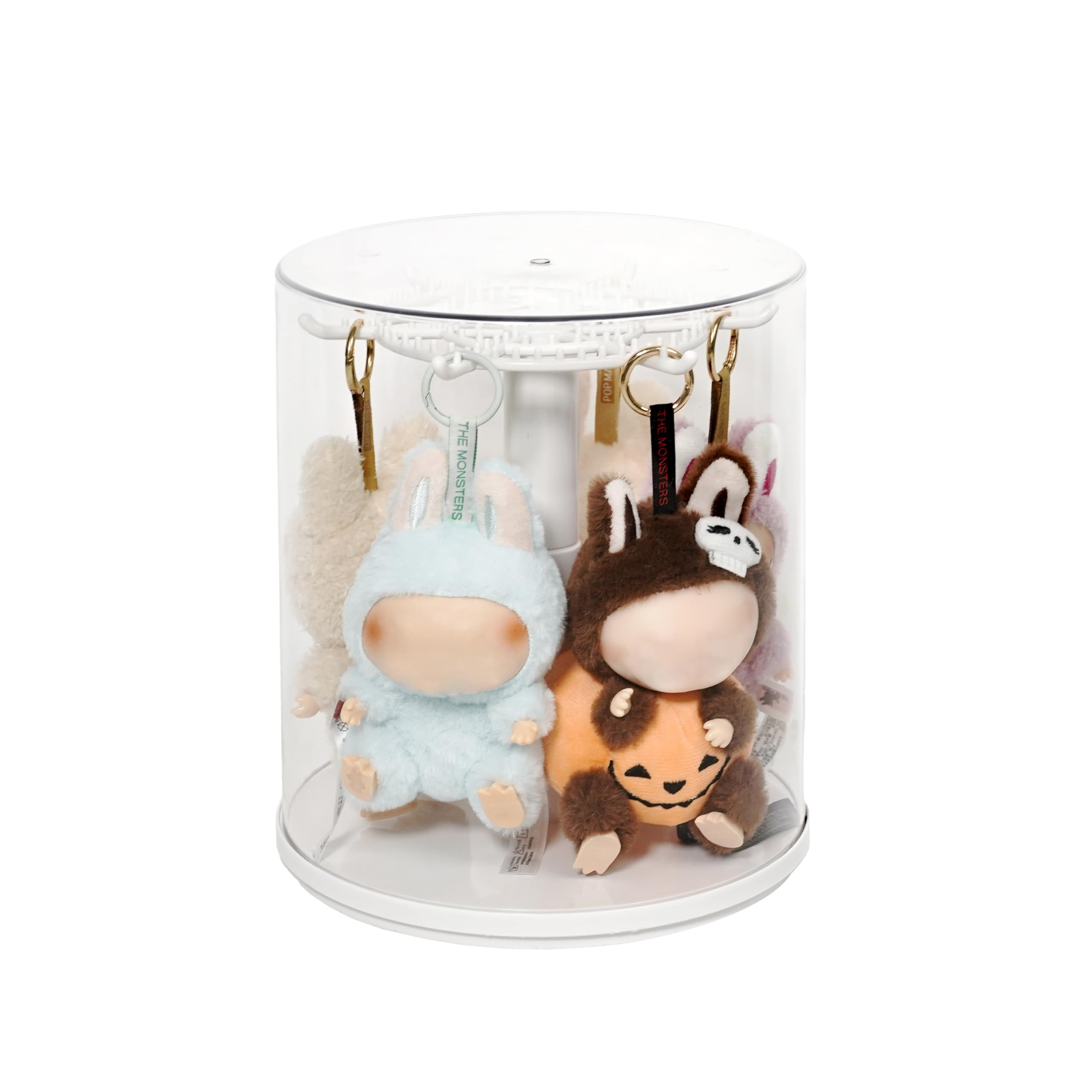 Clear Display Case for Plush Dolls and Collectible Toys - 360° Rotating Plastic Dust-Proof Stora... | Amazon (US)