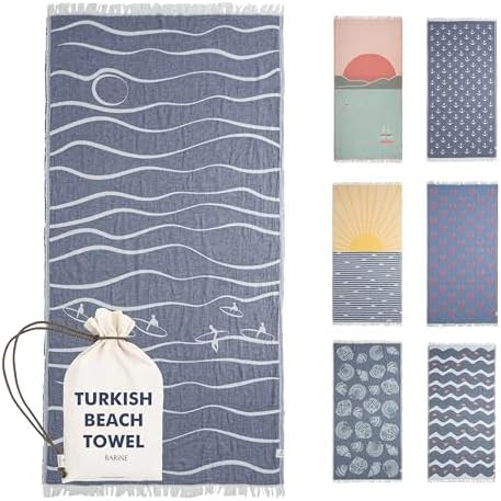 Turkish Beach Towel - Large 36 x 71 | Quick Dry Beach Towel is Essential for Enjoying A Day at Th... | Amazon (US)