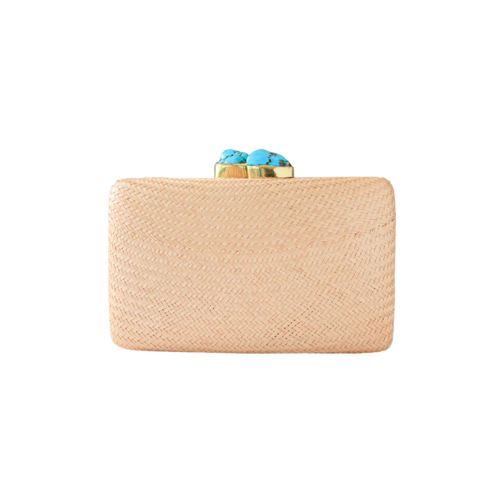 Jen Clutch with Turquoise Stone | Over The Moon