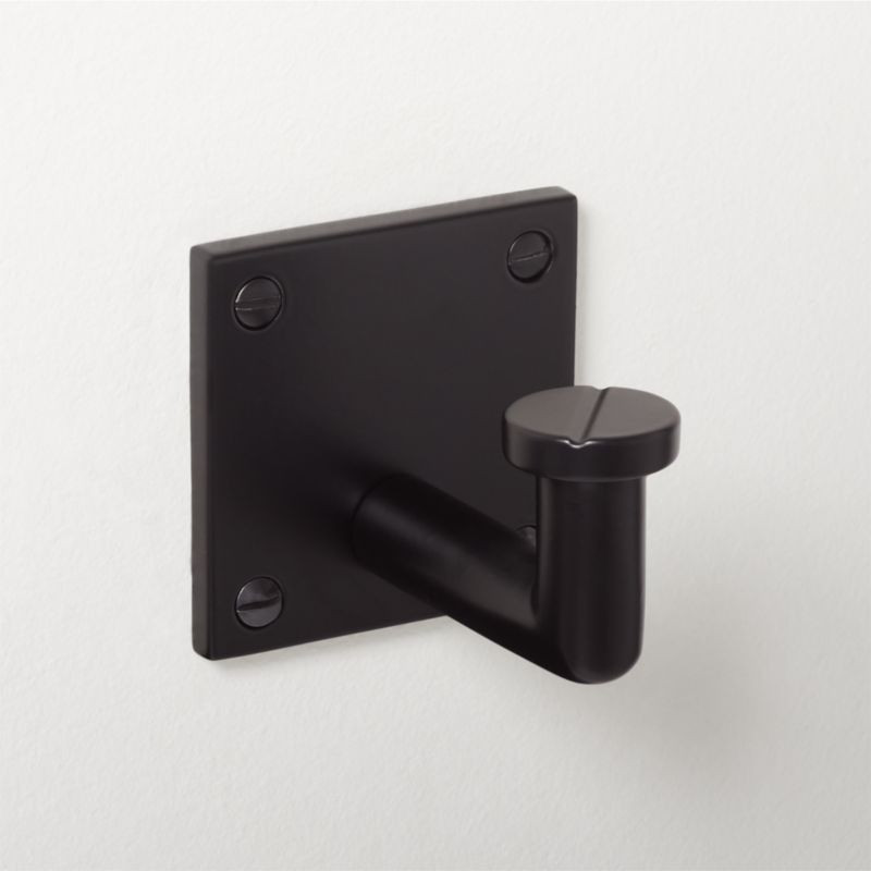 Slotted Screw Matte Black Wall Mount Hook + Reviews | CB2 | CB2