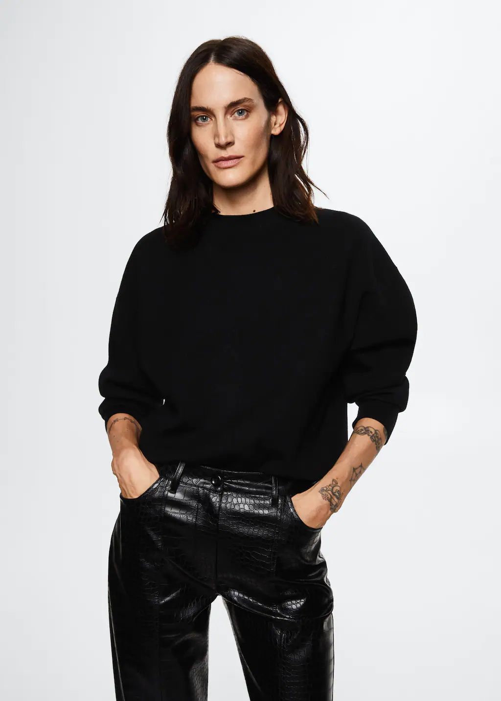 Oversize knit sweater -  Women | Mango USA | MANGO (US)