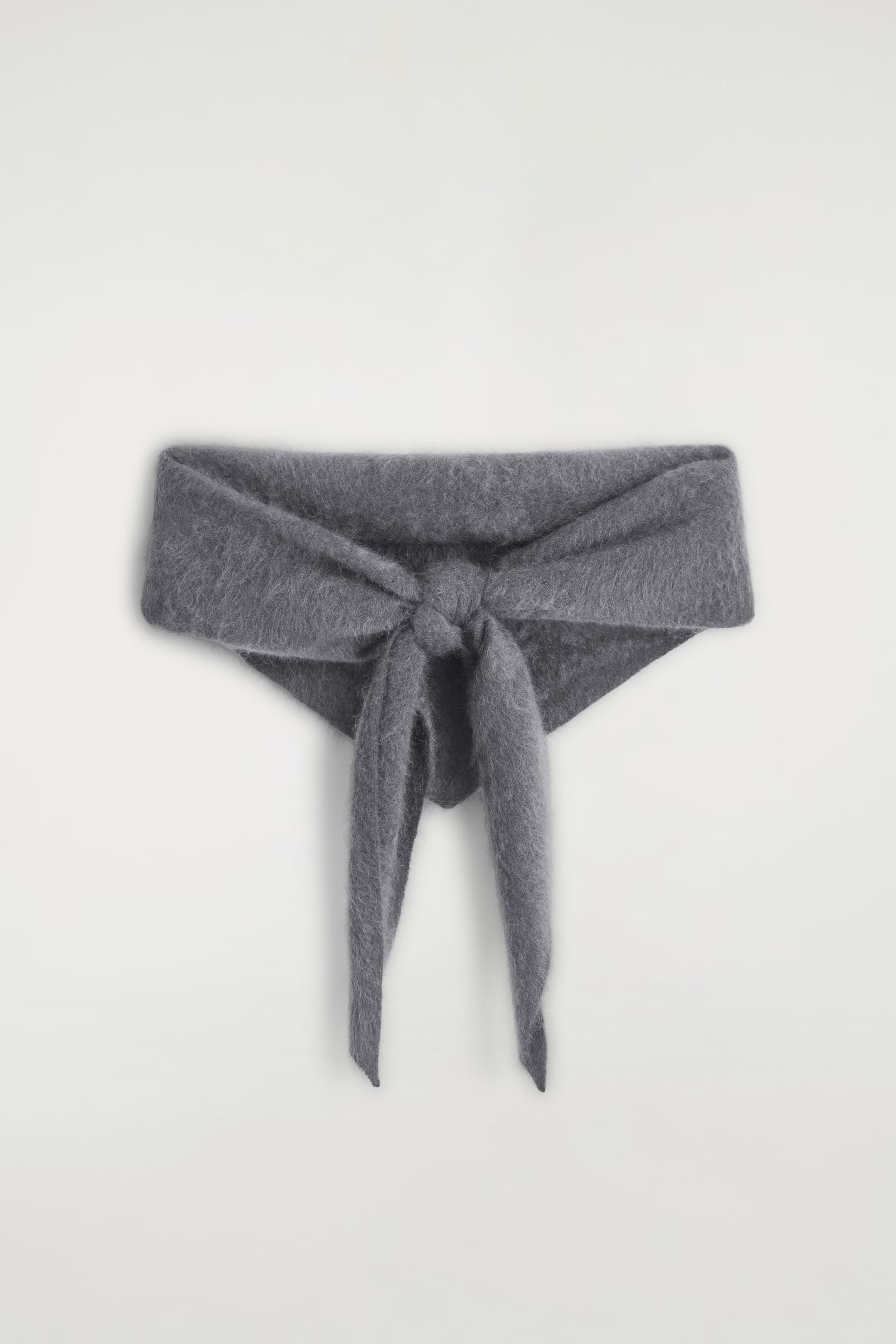 BRUSHED-CASHMERE TRIANGLE SCARF - DARK GREY | COS | COS UK