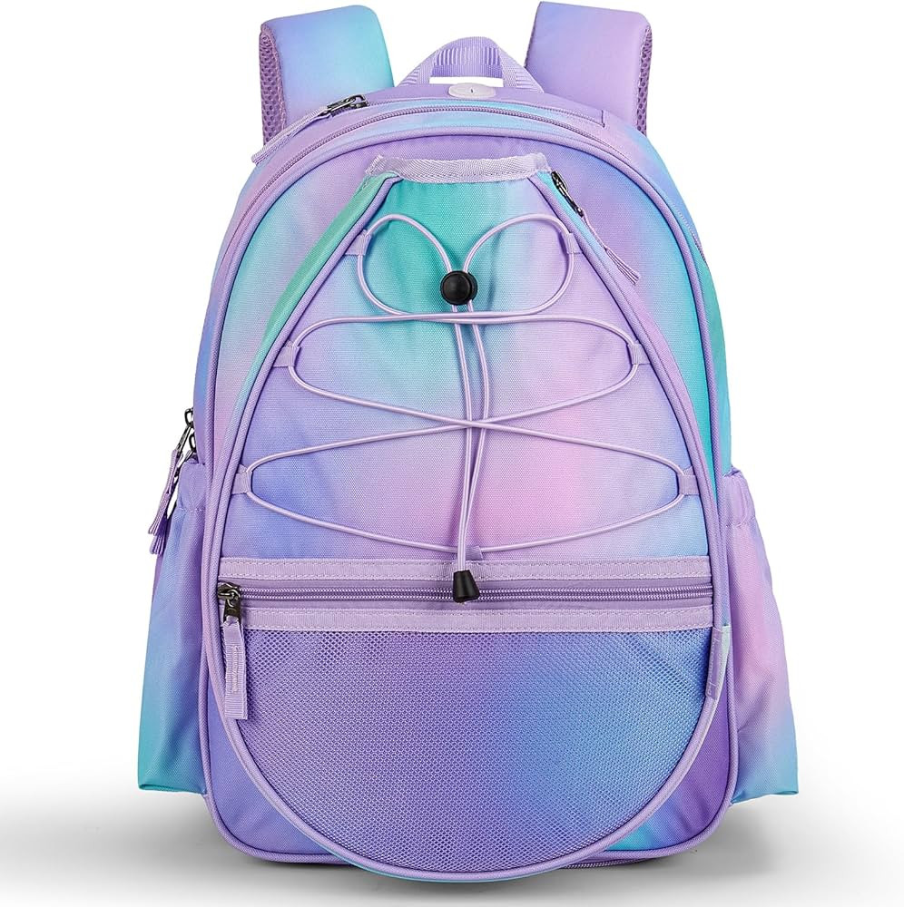 Choco Mocha Kids Tennis Bag, 16 Inch Youth & Junior Tennis Backpack with Shoe Compartment, Holds ... | Amazon (US)