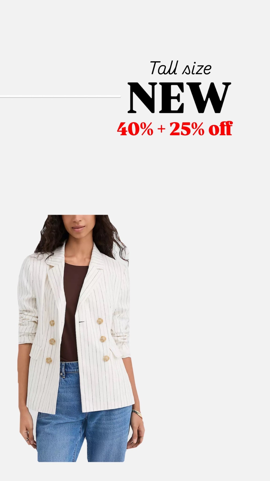 Tall size blazer

#LTKWorkwear #LTKTall #LTKSaleAlert