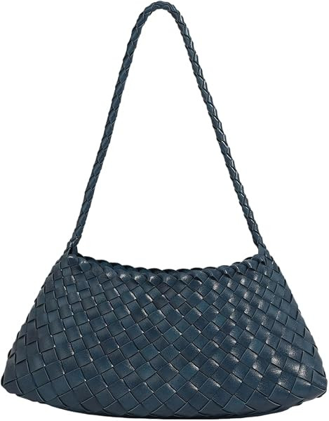 Women's Woven Basket Handbag, Drawstring Bucket Purse With Removable Inner Pouch And Top Handle C... | Amazon (US)