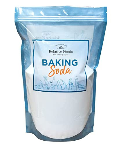 Relative Foods Baking Soda for Cooking, cleaning, & More - Gluten Free Sodium Bicarbonate Baking Mix w/No Preservatives - Pure Bulk Baking Soda for Baking (5, Pounds) Mined from the earth with nothing added. | Amazon (US)