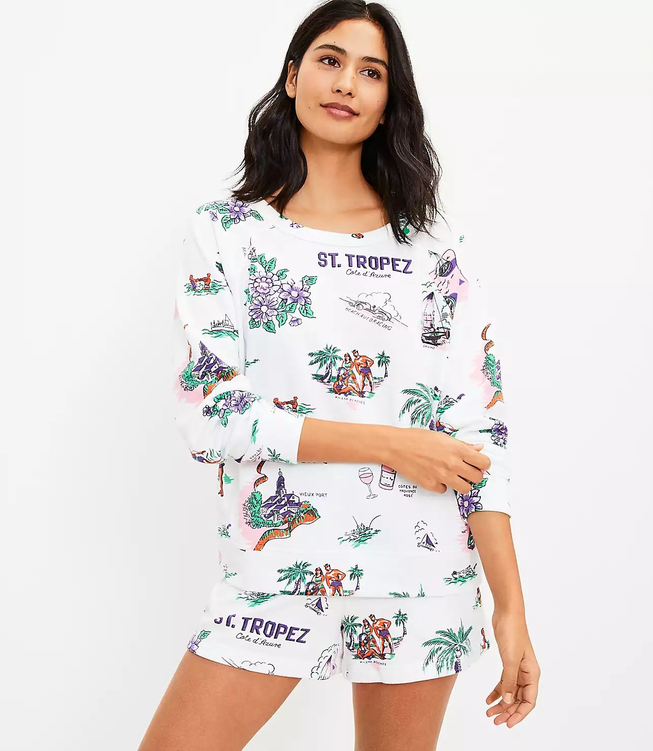 Lou & Grey St. Tropez Cozy Cotton Sweatshirt | LOFT