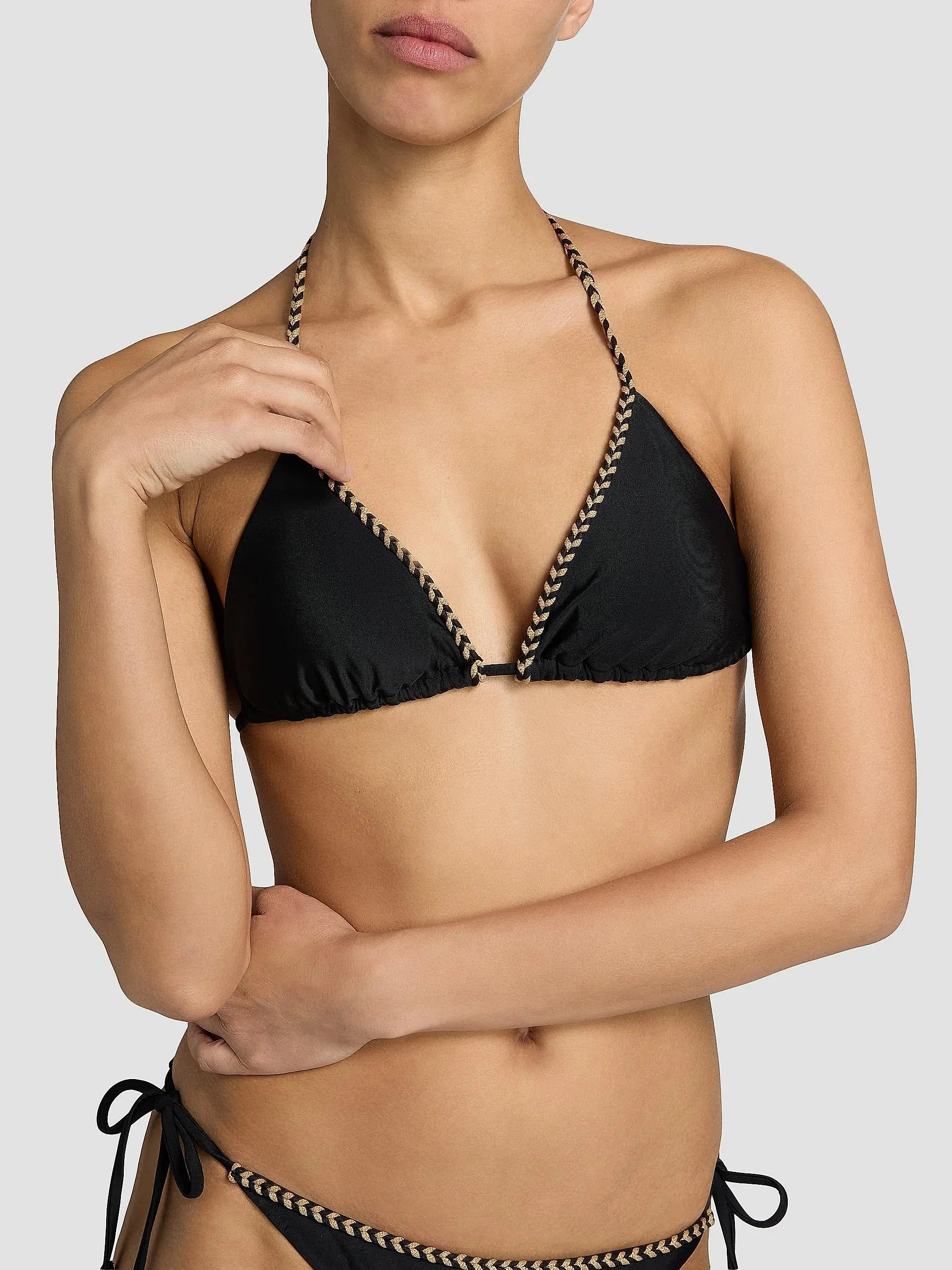 Ramy Brook Nikoleta Braided Triangle Bikini Top | Saks Fifth Avenue | Saks Fifth Avenue