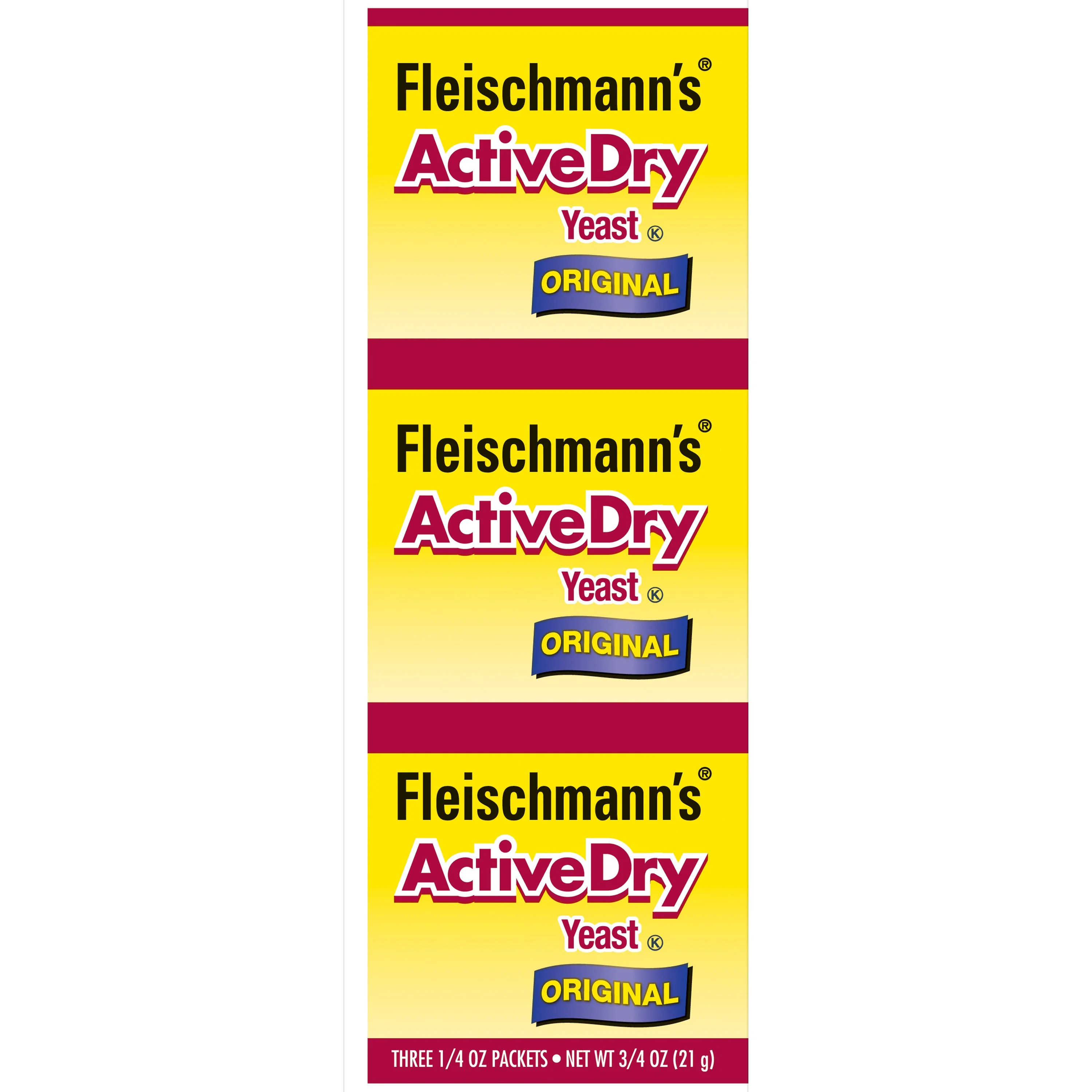 Fleischmann's Active Dry Yeast, 0.75 Oz, 3 Pack | Walmart (US)