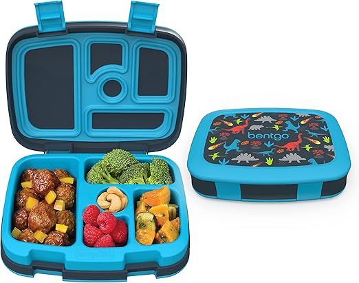 Bentgo® Kids Prints Leak-Proof, 5-Compartment Bento-Style Kids Lunch Box - Ideal Portion Sizes f... | Amazon (US)