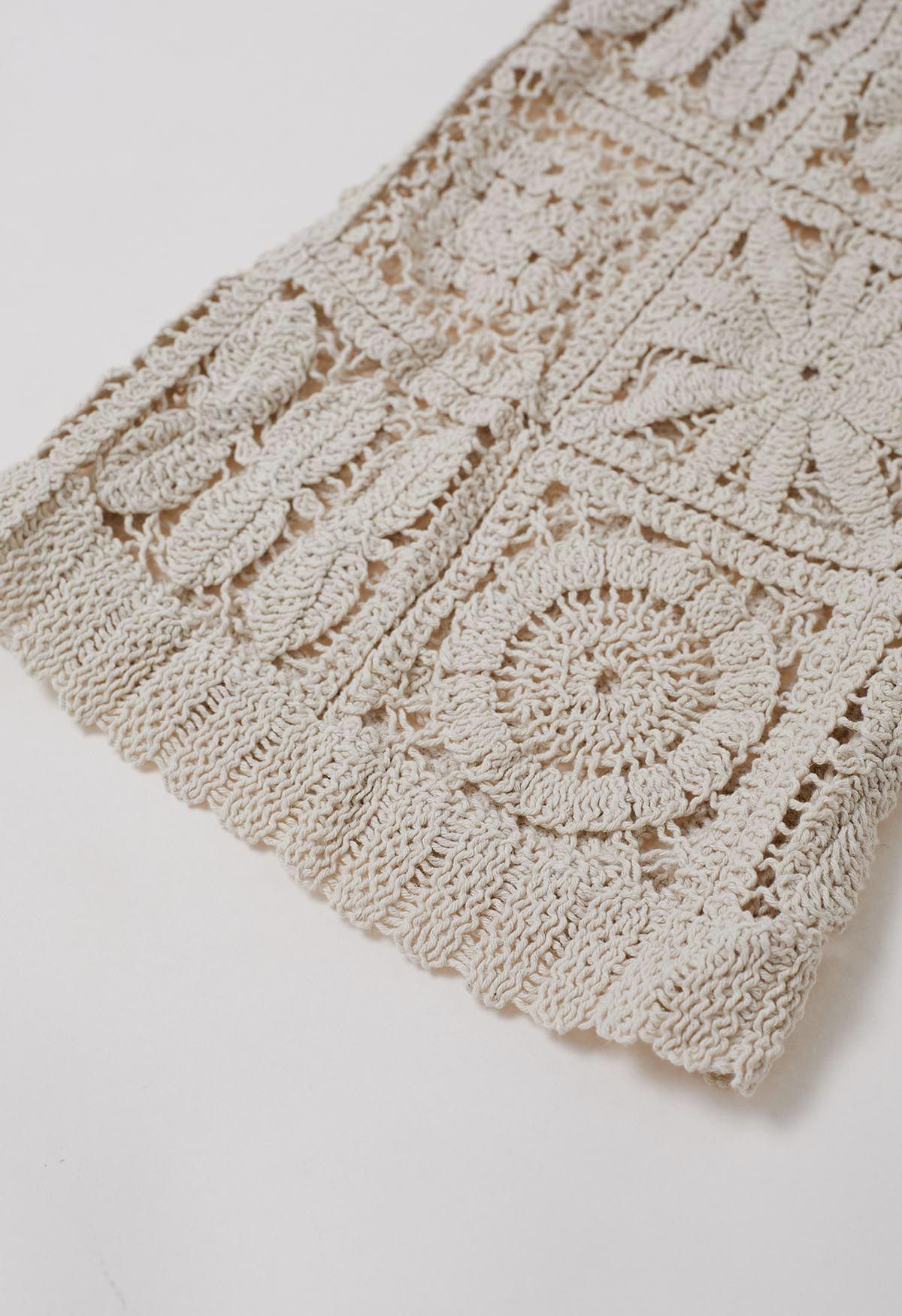 Flower Crochet Patchwork Straight Leg Pants | Chicwish