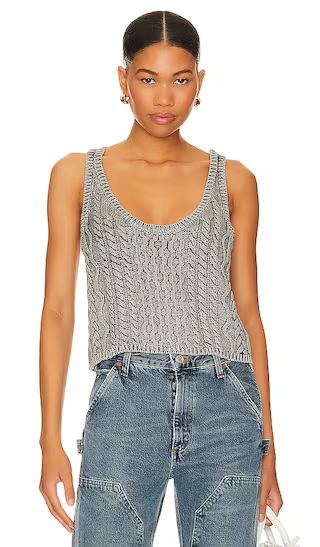 High Tide Cable Tank in Black | Revolve Clothing (Global)