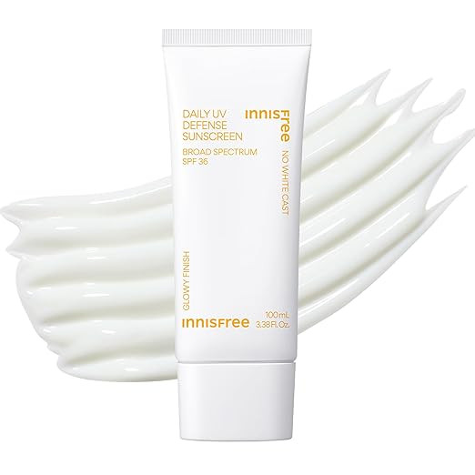 innisfree Daily UV Defense Sunscreen Broad Spectrum SPF 36, Invisible Korean Sunscreen for Face w... | Amazon (US)