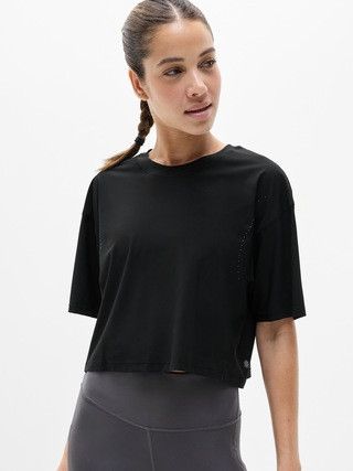 Ultimate Lasercut Crop Tee | Athleta | Athleta