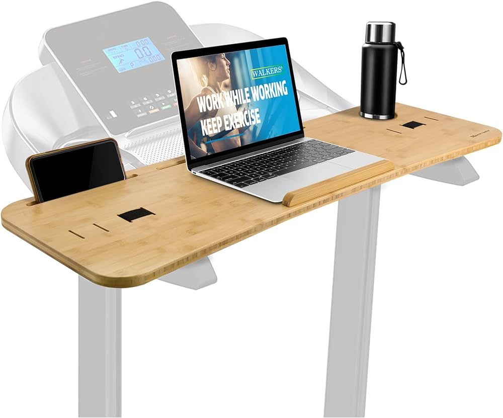 Nnewvante Treadmill Desk Attachment,Treadmill Laptop Holder for Tablets Laptops,Bamboo Laptop Sta... | Amazon (US)