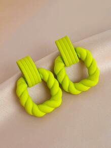 Andkiss Solid Twist Geometrische Oorbellen | SHEIN