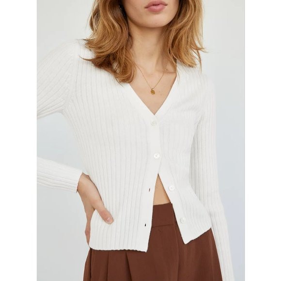 Aritzia Wilfred Manila Cardian in Oak Size Large | Poshmark